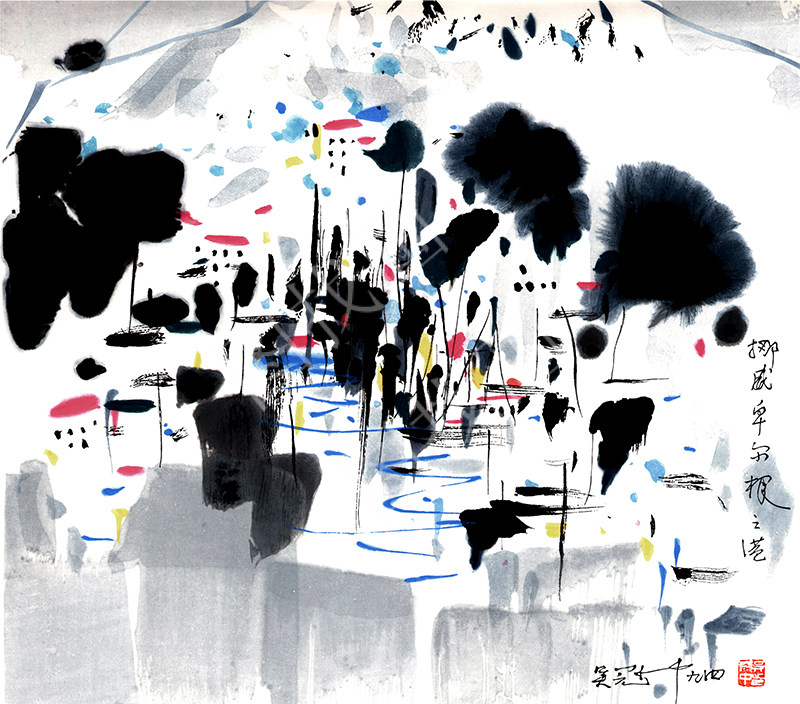 近现代 吴冠中《挪威》40x45cm